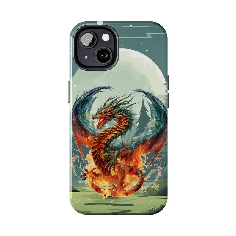 Fiery Dragon iPhone 13 Cases, Knightcore, medieval, Fantasy, Flying Dragon image 9