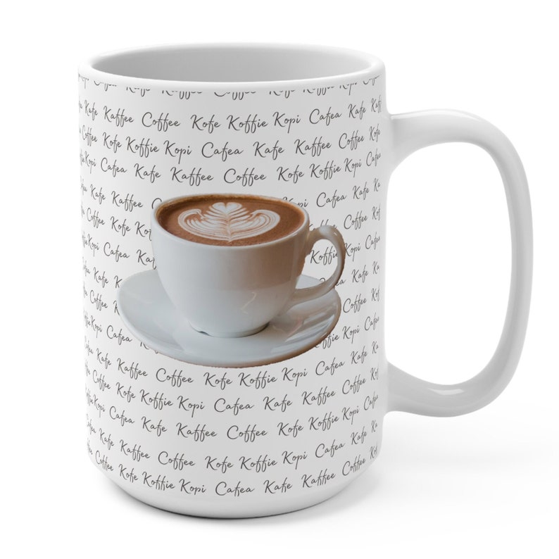 The Language of Coffee Mug 15oz image 1