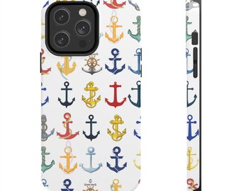 Fundas para teléfono Anchors para iPhone 14, anclas de colores brillantes para los entusiastas de la navegación y la navegación