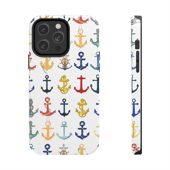 Anchors iPhone 14 Phone Cases, Brightly Colored Anchors for your Sailing and Boating Enthusiast