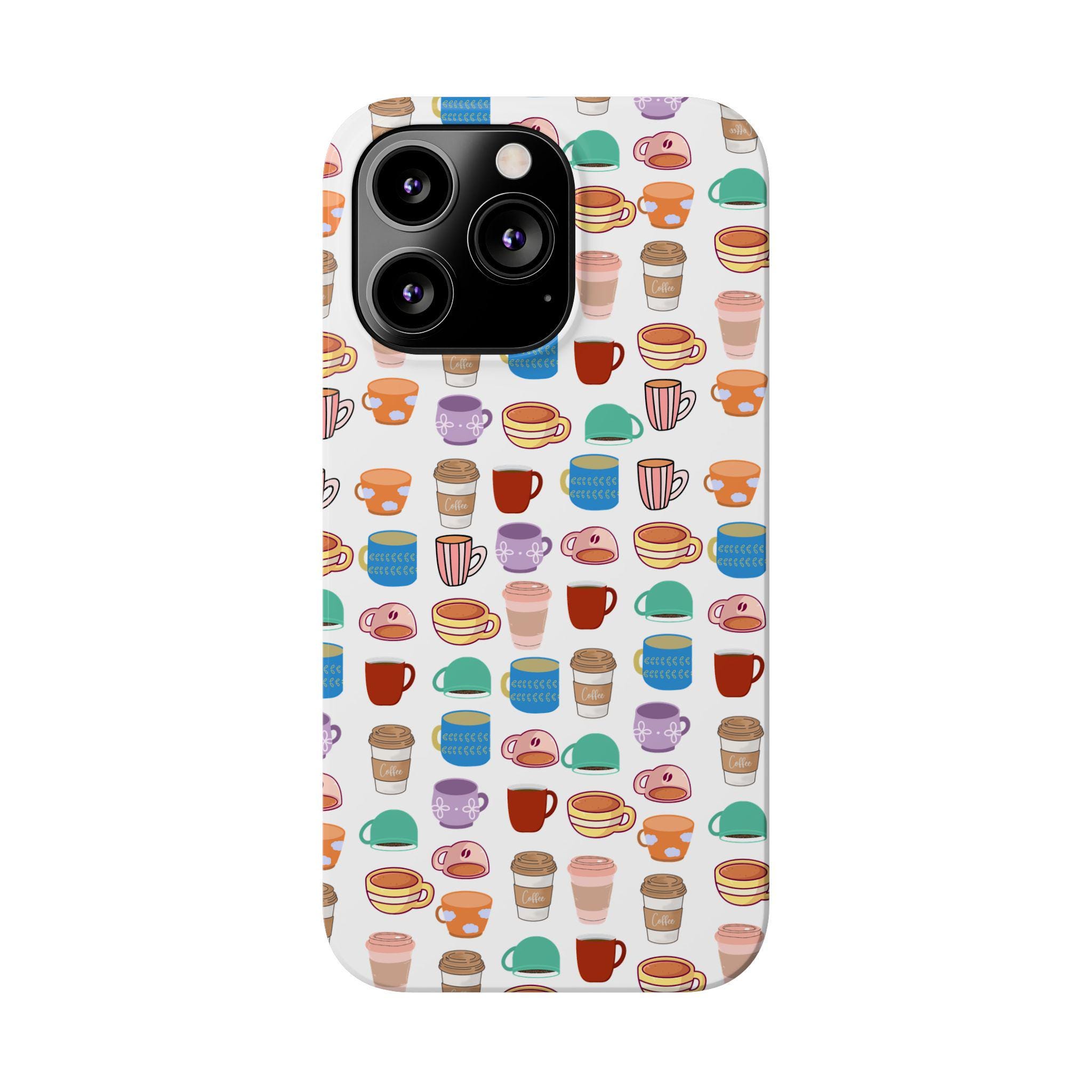 Just Coffee iPhone 15, 14, 13, 12 Phone Cases. This is the perfect gift for your coffee lover! iPhone 15, iPhone 14, iPhone 13, iPhone 12