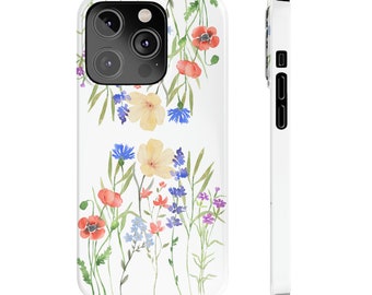 Boho Wildflowers iPhone 14 Cases. iPhone case wildflowers, wildflowers, iPhone 12, cottagecore, botanical iPhone case, gardener iPhone case