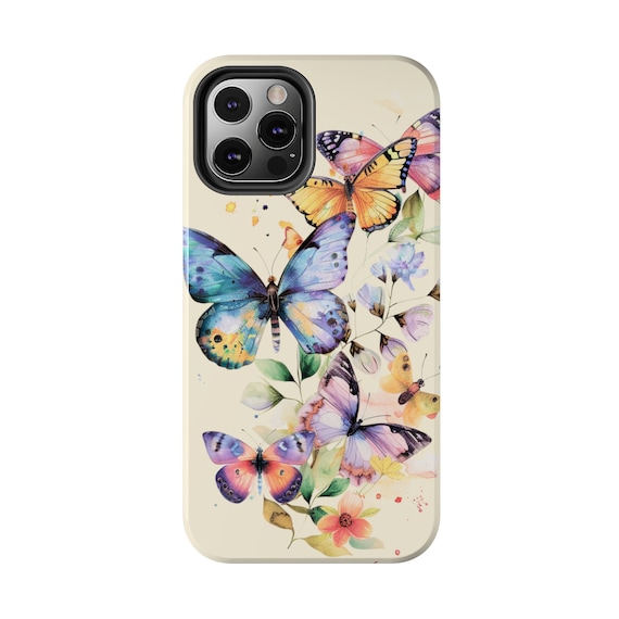 Watercolor Butterfly Case for iPhone 12, Butterfly Gifts, Butterfly Tumbler, Butterfly iPhone, Butterfly Gift Women, Butterfly Lover Gift