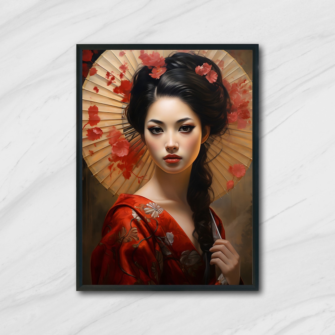 Geisha Poster Japanese Wall Art Poster Art Print Wall Decoration Poster