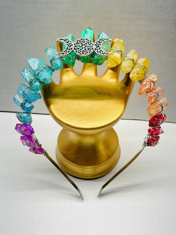 Seven chacra healing crystal crown