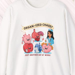 Transplant Nurse Sweatshirt Gildan 18000 Unisex Crewneck Medium Weight Nurse Week Gift Healthcare Medical Office Hospital Administrator