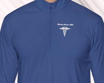 Gepersonaliseerde Doctor-trui met kwartrits - Sport-Tek®, maten S-3XL