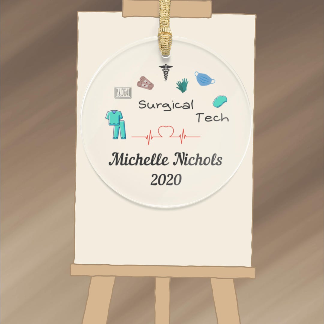 Personalized Surgical Tech Acrylic Ornament, Keepsake Gift, Christmas