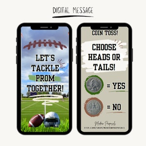 Football &quot;Tackle&quot; Digital Promposal | Prom Proposal | Text