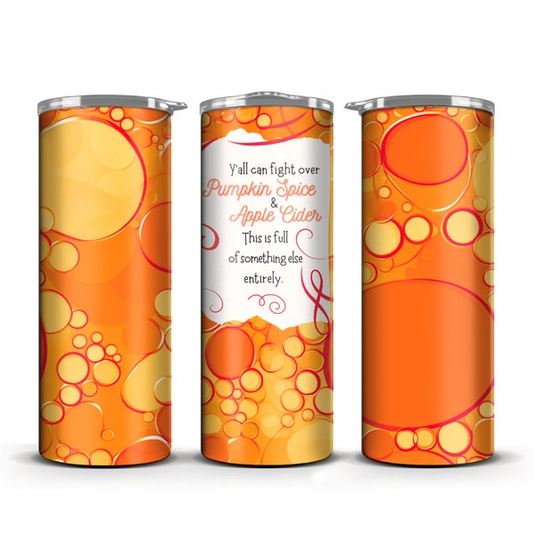 pumpkin spice apple cider cocktail fall skinny straight 20 oz. tumbler wrap