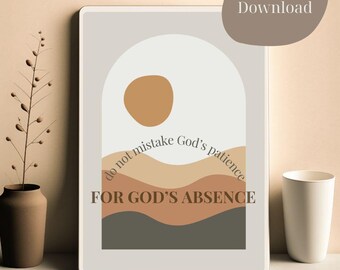 God's Patience Minimalist Poster
