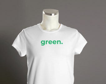 "Rettet den Planeten T-Shirt mit minimalistischem ""grünen"" Slogan - umweltfreundlich, vegan - eine fantastische Art zu zeigen, dass Sie sich um die Umwelt kümmern."