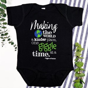 Giggles and Stardust | &quot;Giggle&quot; Infant Onesie — 100% Organic Cotton + Safe Vegetable Dye