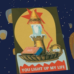 You Light Up My Life Valentine - Electronic & Printable Romantic Card - Y Studio Exclusive