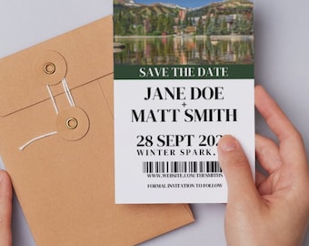 Personalisierte Liftkarte Save the Date Karte Digitaler Download