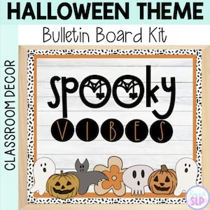 Spooky Vibes Halloween Bulletin Board Kit: Classroom Decor (PDF Download)