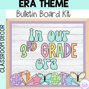 Digital Bulletin Board, Instant PDF Download, Classroom Decor, In Our 3rd Grade Era, Third Grade Bulletin Board Kit, DIY Bulletin Board