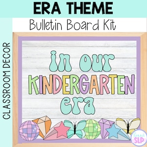Digital Bulletin Board, Instant PDF Download, Classroom Decor, In Our Kindergarten Era, Kindergarten Bulletin Board Kit, DIY Bulletin Board