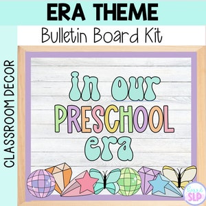 Digital Bulletin Board, Instant PDF Download, Classroom Decor, In Our Preschool Era, Preschool Bulletin Board Kit, DIY Bulletin Board