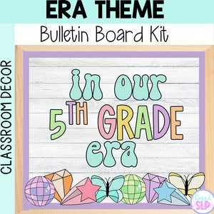 Digital Bulletin Board, Instant PDF Download, Classroom Decor, In Our 5th Grade Era, Fifth Grade Bulletin Board Kit, DIY Bulletin Board