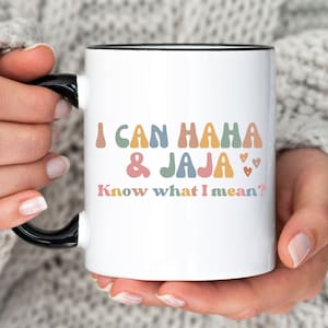 Jajaja Mug, Latina Mug, Bilingual Teacher Coffee Mug, Gift for Hispanic Women, Funny Spanish Mug, Boricua Tea Cup, Mexican Mug, Chingona Mug