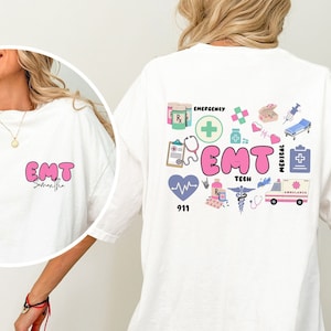 EMT-shirt, aangepaste EMT-t-shirt, EMT-hoodie, medisch technicus spoedeisende hulp, ems paramedicus, emt-shirt paramedicus, gepersonaliseerd emt-shirt, emt cadeau