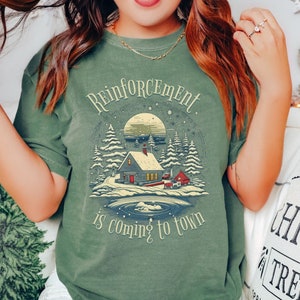 Camiseta de Natal Comfort Colors ABA Therapy, Camiseta engraçada de Papai Noel, Camisetas RBT, Presente BCBA, Camiseta de Natal ABA Therapist, Camiseta de analista comportamental