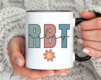 Presente personalizado RBT, caneca de café personalizada RBT, presente para técnico de comportamento registrado, xícara de chá, presente para terapeuta ABA, técnico de comportamento