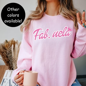 Fabuela Fabulous Abuela, Sweater for Cool Abuela, Spanish Grandmother Sweatshirt, Glamma Crewneck, New Grandma Gift,Grandma Queen Present