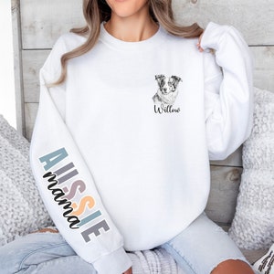 Australian Shepherd, Personalized Aussie Mom Gift, Dog Mom Sweater, Australian Shepherd Gifts, Aussie sweatshirt, Australian Shepherd Lover