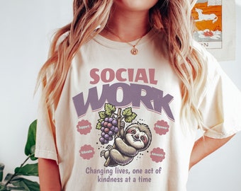 Cute Social Worker Shirt, Gift For Social Worker, School Counselor Tshirt, Therapist Clothes, School Social Worker Tee, Comfort Colors Top