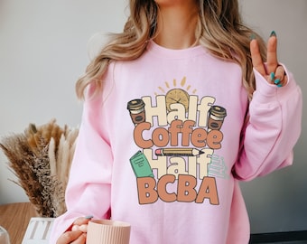 Suéter analista de comportamiento, sudadera BCBA, regalos de terapia ABA, terapeuta ABA, especialista en comportamiento, cuello redondo de profesor de comportamiento, regalo de graduación