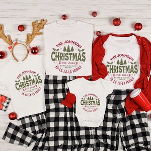 Custom Family Christmas Shirt, Personalized Christmas Family T-Shirt, Christmas Family Name Shirt, Matching Family Christmas Shirts, Xmas