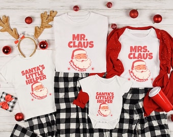 Custom Family Christmas Shirt, Personalized Christmas Family T-Shirt, Funny Christmas Family Shirt, Matching Family Christmas Shirts, Santa