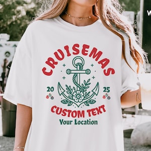 Camisetas de crucero navideñas, camiseta familiar personalizada de Navidad, camiseta personalizada de Navidad, viaje de Navidad, camiseta de crucero navideña a juego