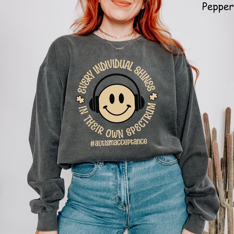 Autism Acceptance Sweater, Autism Mom Sweatshirt, Autism Awareness ...
