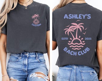 Customized Bachelorette Comfort Colors Shirts, Miami Bachelorette, Bachlorette Shirts, Bach Club Shirts, Bridal Party Shirts, Beach Bach