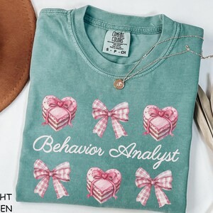 Comfort Colors ABA Therapy Shirt, Coquette BCBA Shirt, Behavior Analyst Tshirt, ABA Therapist Gift, Future Bcba Gift, Bcba Shirts, Behavior
