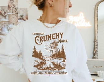 Trui knapperige moeder, natuurlijk mamacadeau, ik bak mijn eigen brood-shirt, homeschoolmoeder, homesteadingcadeau, trendy grappige moeder, zuurdesem, hoeve