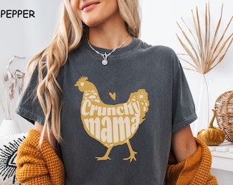 Knapperig moedershirt, natuurlijk mamacadeau, ik bak mijn eigen brood shirt, homeschool moeder t-shirt, homesteading cadeau, trendy grappige moeder, zuurdesembrood