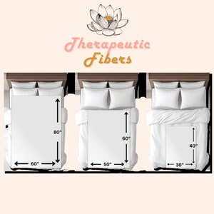 May include: Three white duvet covers on beds with measurements in inches. The largest duvet cover is 80 inches by 60 inches, the middle duvet cover is 60 inches by 50 inches, and the smallest duvet cover is 40 inches by 30 inches.