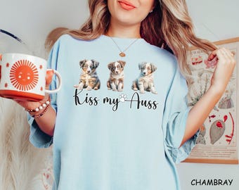 Australian Shepherd Gifts, Mothers Day Australian Shepherd, Australian Shepherd Clipart, Dog Dad Tee, Veterinarian Gift, Custom Aussie Shirt