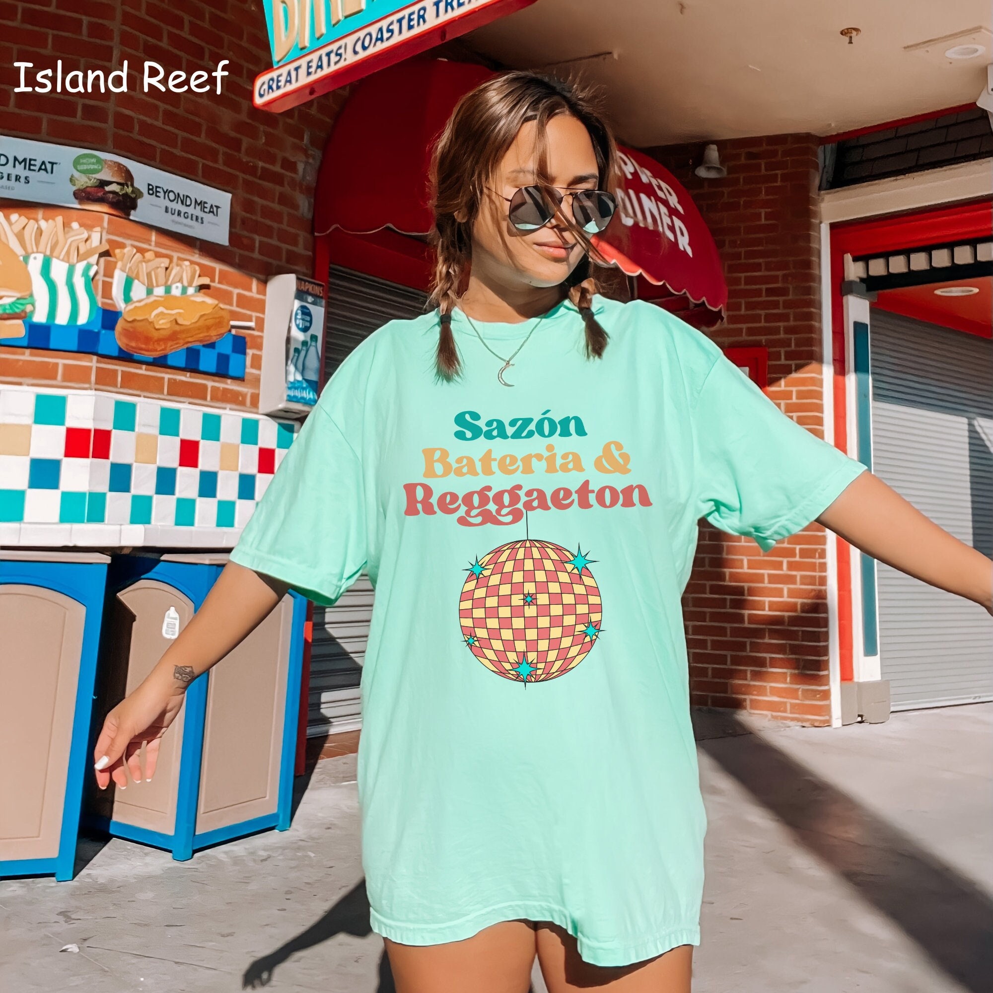 Sazon Bateria Reggaeton Shirt, Latina Latino Tshirt, Spanish Funny Phrase, Puerto Rico Tee, Bilingual teacher shirt, Maestra Bilingue Top