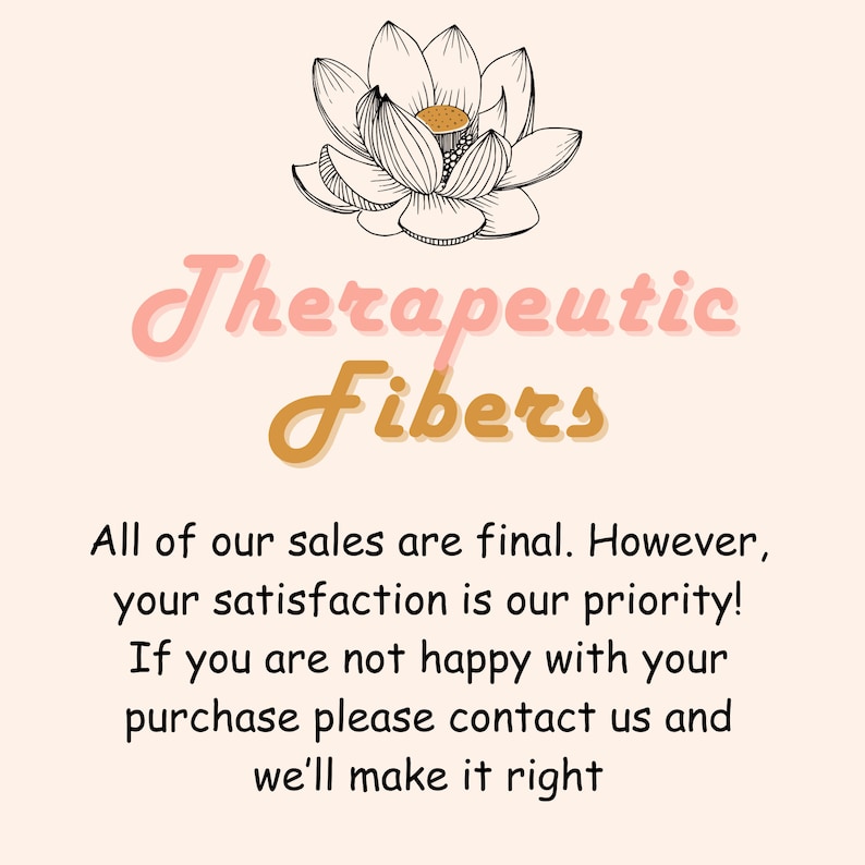 May include: A pink and gold logo with the text "Therapeutic Fibers" and a black and white illustration of a lotus flower.