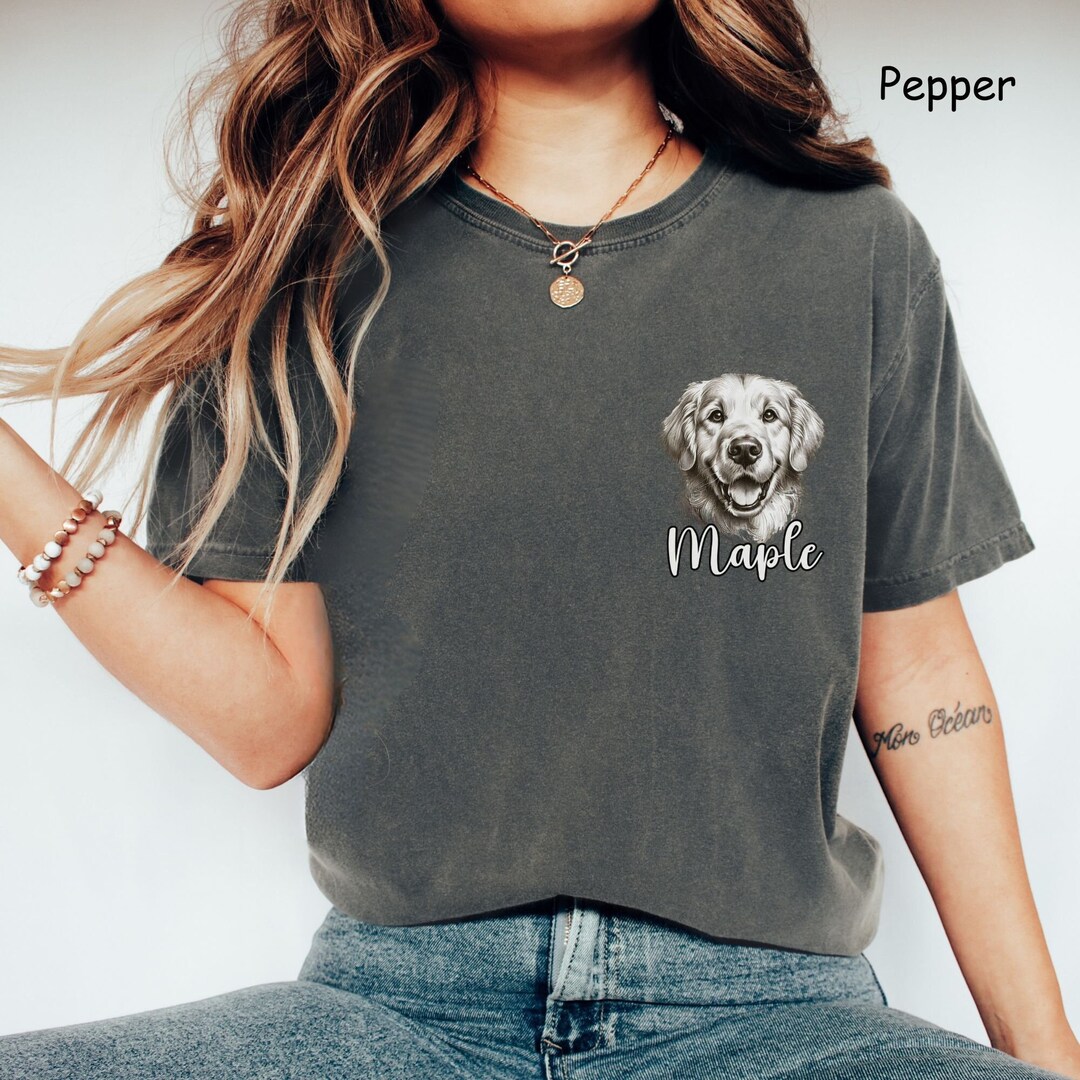 Custom Golden Retriever Shirt, Dog Name Personalized Tshirt, Golden ...