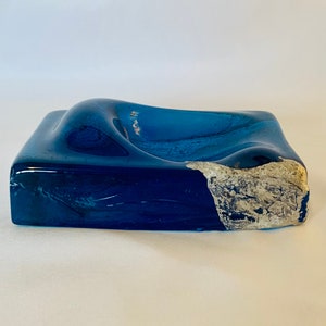 Dark Blue Glass Paperweight