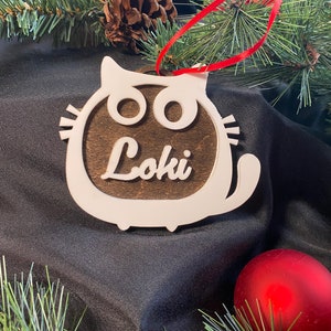 Personalized Cat Ornament | Custom Cat Ornament | Cat Christmas Ornament | Personalized Pet Ornament | Gift for Cat Lover