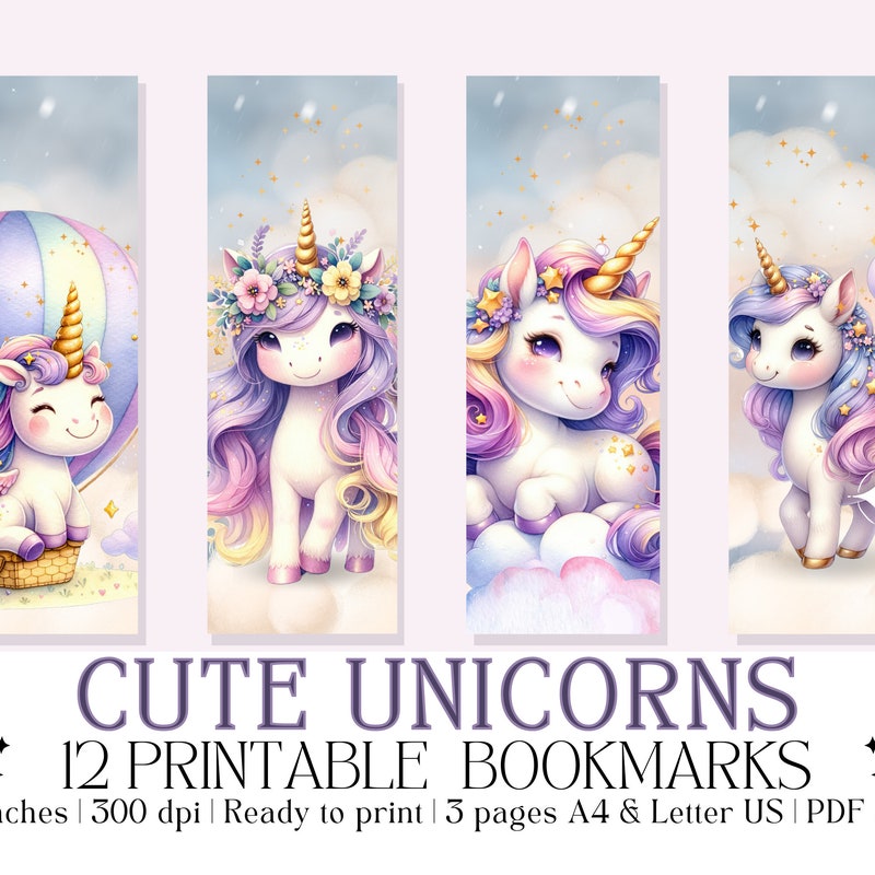 Unicorn Bookmark - Etsy