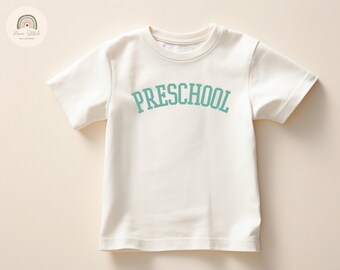 T-shirt pour tout-petit d'âge préscolaire, mignon t-shirt pour tout-petit pour la rentrée des classes d'âge préscolaire, chemise unisexe pour tout-petit, cadeau idéal pour les tout-petits