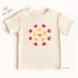 Gummy Hearts Toddler T-Shirt, Colorful Gummy Candy Shirt for Kids and Toddlers, Cute Valentine&#39;s Day Shirt for Baby or Toddler